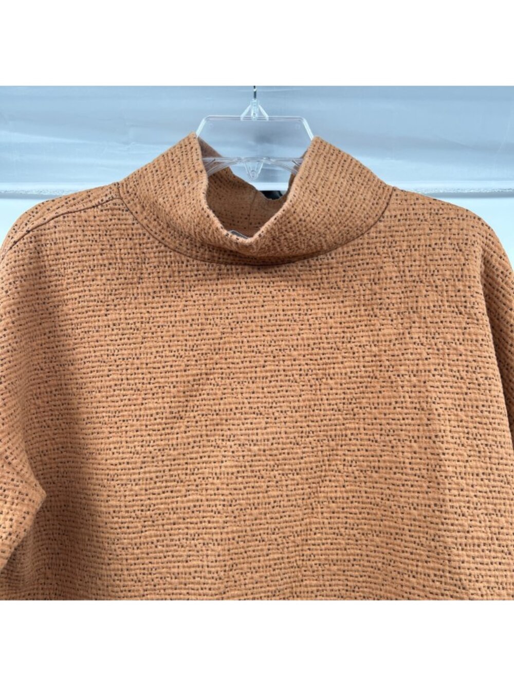 Jockey Womens Sweatshirt Copper/Black Mock Neck Size Medium - Picture 2 of 9